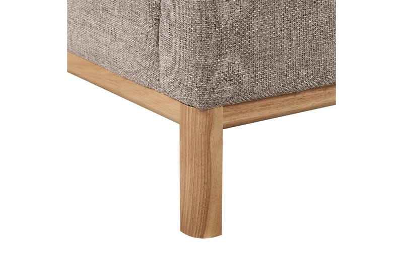 Hörnsoffa Beliani Sosjo Beige, ljust trä, Högervänd Brown||Light colored wood Right-faced - Møbler - Sofaer - Hjørnesofa - Hjørnesofa med divan