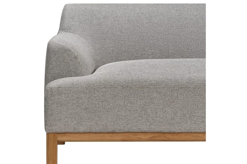 Hörnsoffa Beliani Sosjo Beige, ljust trä, Högervänd Grey||Light colored wood Right-faced - Møbler - Sofaer - Hjørnesofa - Hjørnesofa med divan