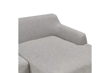Hörnsoffa Beliani Sosjo Beige, ljust trä, Högervänd Grey||Light colored wood Right-faced - Møbler - Sofaer - Sofa med sjeselong