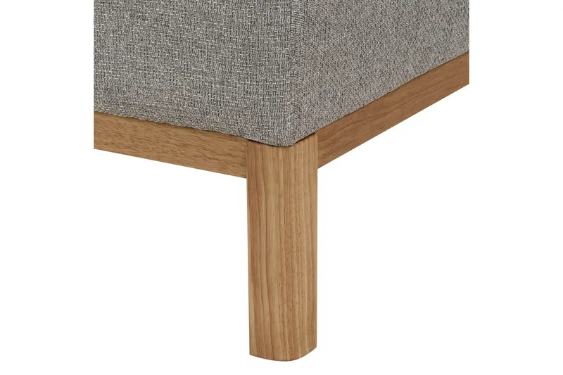 Hörnsoffa Beliani Sosjo Beige, ljust trä, Högervänd Grey||Light colored wood Right-faced - Møbler - Sofaer - Hjørnesofa - Hjørnesofa med divan