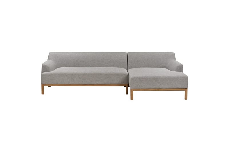 Hörnsoffa Beliani Sosjo Beige, ljust trä, Högervänd Grey||Light colored wood Right-faced - Møbler - Sofaer - Hjørnesofa - Hjørnesofa med divan