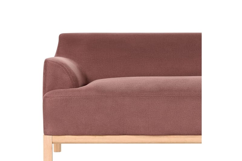 Hörnsoffa Beliani Sosjo Beige, ljust trä, Högervänd Red||Light colored wood Right-faced - Møbler - Sofaer - Hjørnesofa - Hjørnesofa med divan