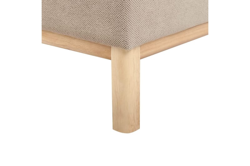 Hörnsoffa Beliani Sosjo Beige, ljust trä, Högervänd Taupe Right-faced - Møbler - Sofaer - Hjørnesofa - Hjørnesofa med divan