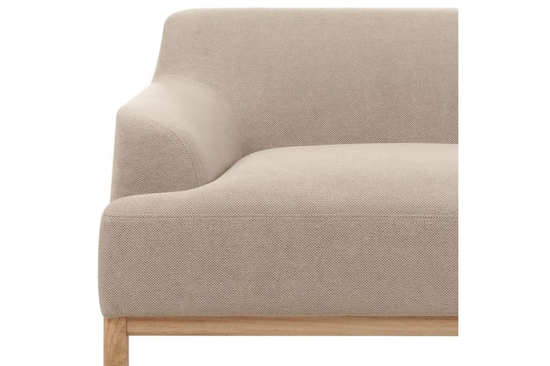 Hörnsoffa Beliani Sosjo Beige, ljust trä, Högervänd Taupe Right-faced - Møbler - Sofaer - Hjørnesofa - Hjørnesofa med divan