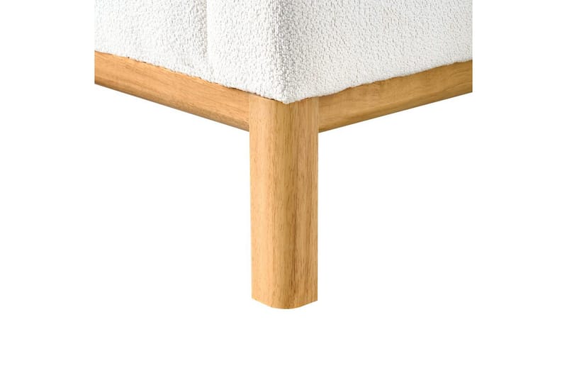 Hörnsoffa Beliani Sosjo Beige, ljust trä, Högervänd White||Light colored wood Left-faced - Møbler - Sofaer - Hjørnesofa - Hjørnesofa med divan