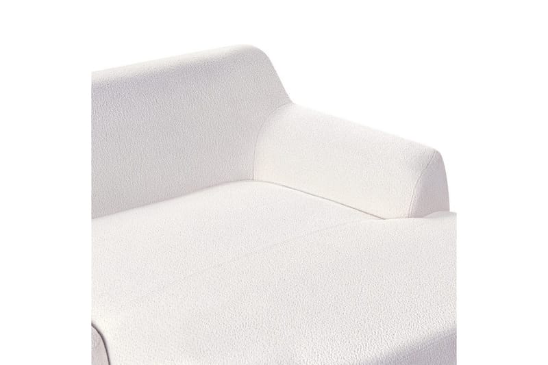 Hörnsoffa Beliani Sosjo Beige, ljust trä, Högervänd White||Light colored wood Right-faced - Møbler - Sofaer - Hjørnesofa - Hjørnesofa med divan