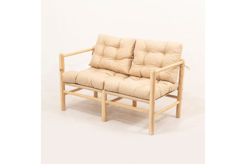 Hue 2-seters hagesofa - Cremehvit - Hagemøbler - Utesofa - Hagebenk & hagesofa