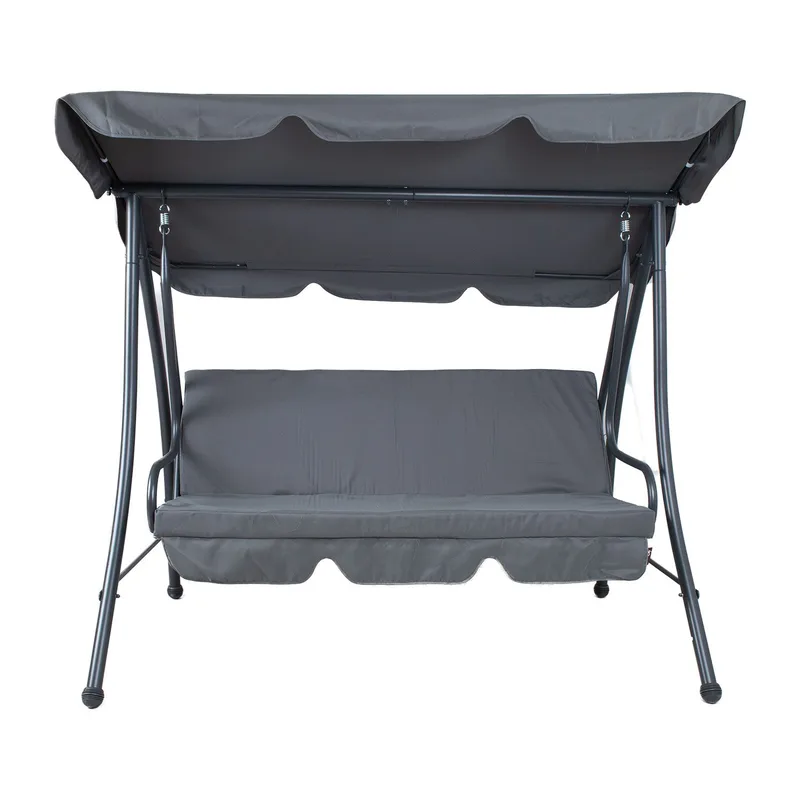 Huske HOME4YOU Mona 3-seter, grå - Grå - Hagemøbler - Utesofa - Hengesofa