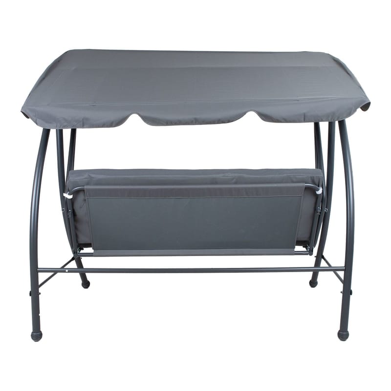 Huske HOME4YOU Mona 3-seter, grå - Grå - Hagemøbler - Utesofa - Hengesofa