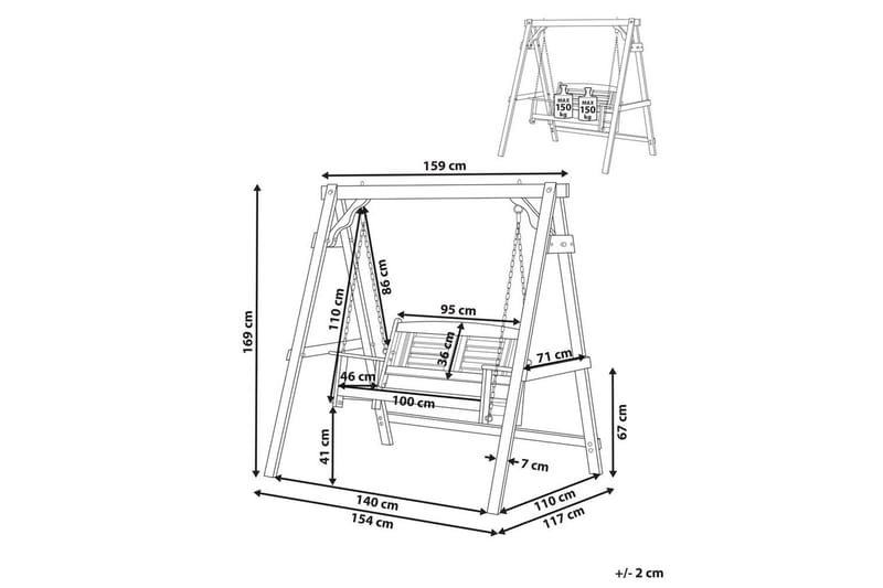 Huske til hagen Nerito - Hagemøbler - Utesofa - Hammocker