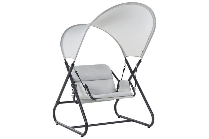 Huske til hagen Solagna - Lys grå, 114x117x182 cm - Hagemøbler - Utesofa - Hengesofa