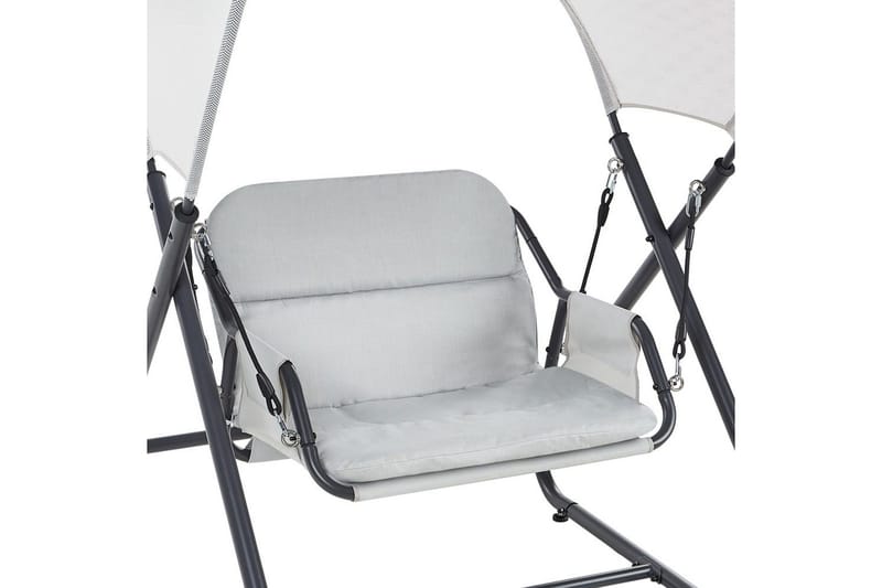 Huske til hagen Solagna - Lys grå, 114x117x182 cm - Hagemøbler - Utesofa - Hengesofa