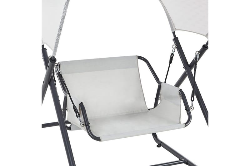 Huske til hagen Solagna - Lys grå, 114x117x182 cm - Hagemøbler - Utesofa - Hengesofa