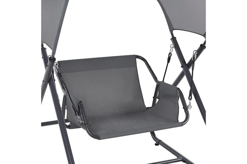 Huske til hagen Solagna - Mørk grå, 114x117x182 cm - Hagemøbler - Utesofa - Hengesofa