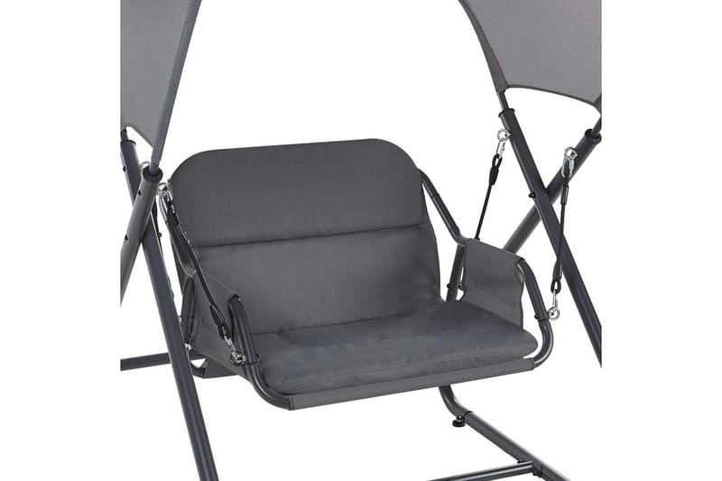 Huske til hagen Solagna - Mørk grå, 114x117x182 cm - Hagemøbler - Utesofa - Hengesofa