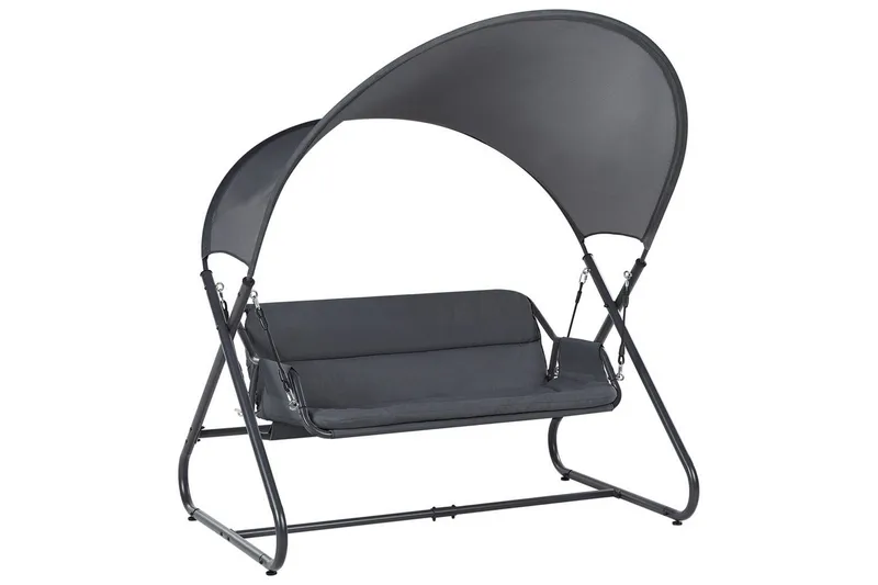 Huske til hagen Solagna - Mørk grå, 168x113x187 cm - Hagemøbler - Utesofa - Hengesofa