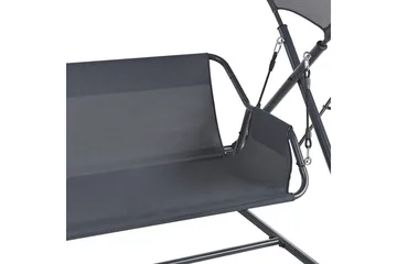 Huske til hagen Solagna - Mørk grå, 168x113x187 cm - Hagemøbler - Utesofa - Hengesofa