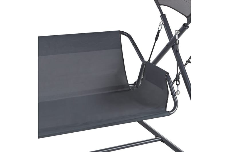 Huske til hagen Solagna - Mørk grå, 168x113x187 cm - Hagemøbler - Utesofa - Hengesofa