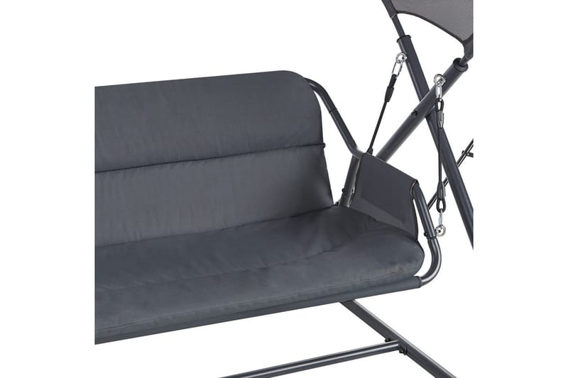 Huske til hagen Solagna - Mørk grå, 168x113x187 cm - Hagemøbler - Utesofa - Hengesofa