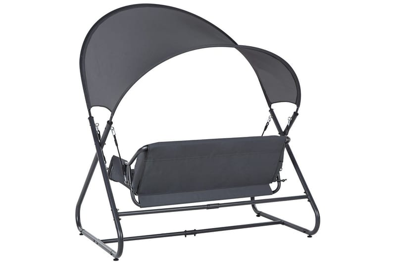Huske til hagen Solagna - Mørk grå, 168x113x187 cm - Hagemøbler - Utesofa - Hengesofa