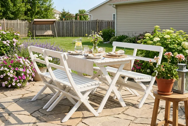 Landet utesofa 110x60x89 cm - Hvit - Hagemøbler - Utesofa - Hagebenk & hagesofa