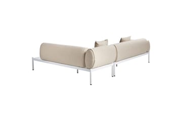 Loungegrupp Beliani Rasiglia Beige||White - Hagemøbler - Loungemøbler - Sofagruppe utendørs