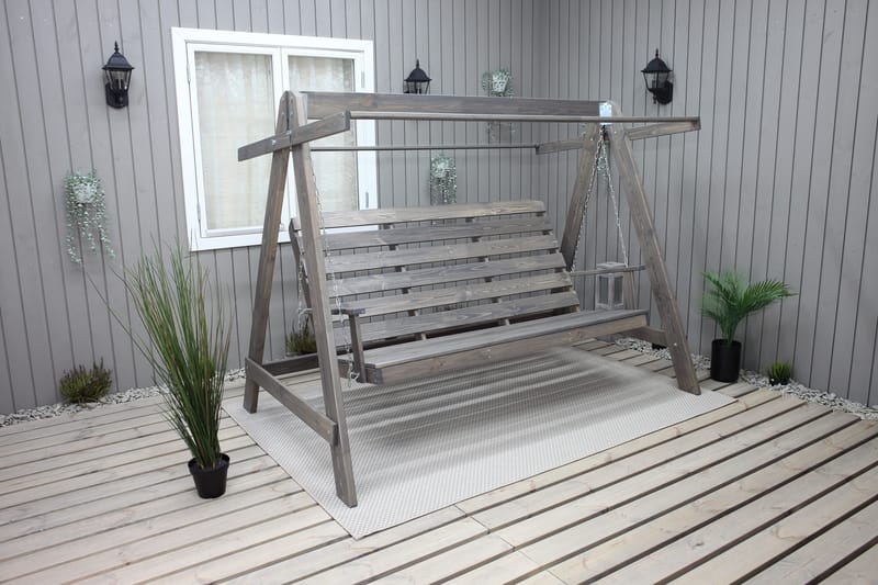 Pelle Hengekøye uten tak - Grå - Hagemøbler - Utesofa - Hammocker