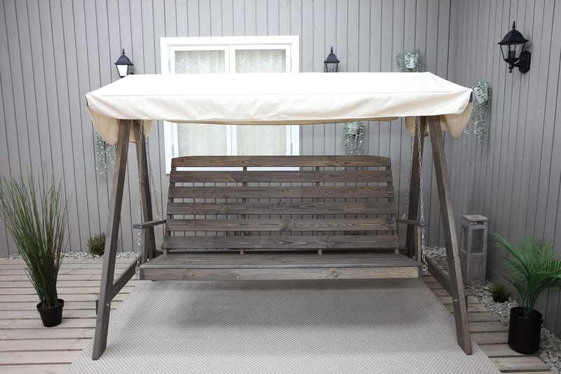 Pelle Hengekøye uten tak - Grå - Hagemøbler - Utesofa - Hammocker