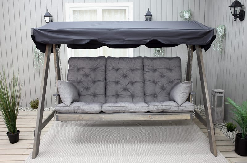 Pelle Hengekøye uten tak - Grå - Hagemøbler - Utesofa - Hammocker