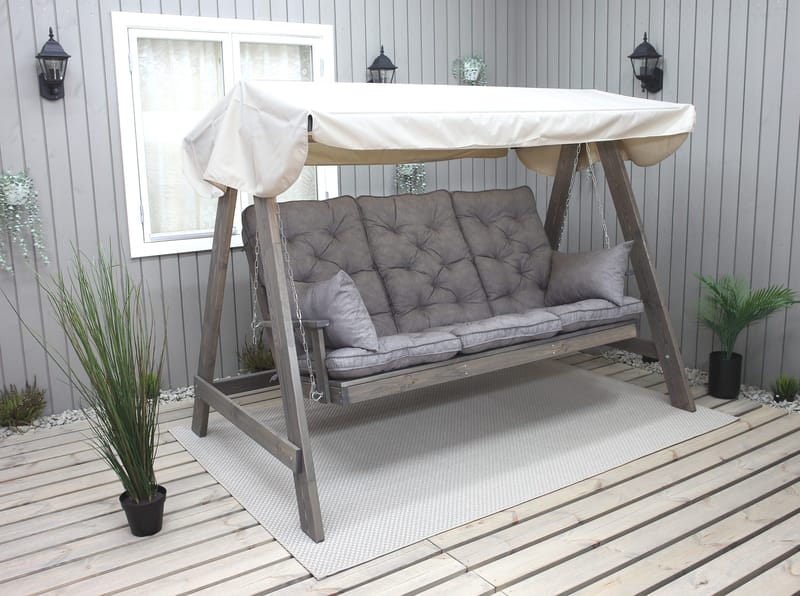 Pelle Hengekøye uten tak - Grå - Hagemøbler - Utesofa - Hammocker
