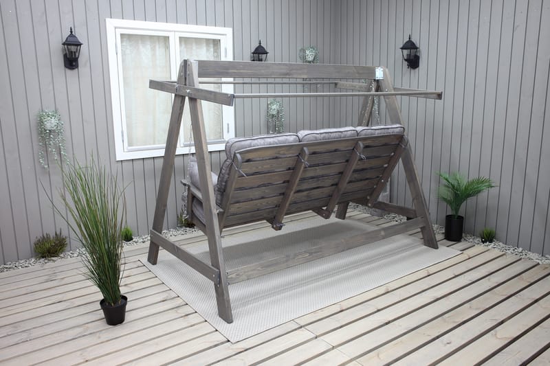 Pelle Hengekøye uten tak - Grå - Hagemøbler - Utesofa - Hammocker