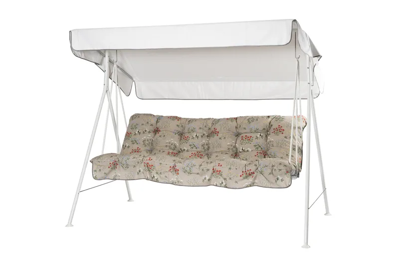 Riviera Komplett Hengekøye 190 cm - Hvit/Blomstrete - Hagemøbler - Utesofa - Hammocker