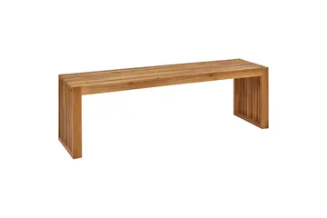Set med 2 trädgårdsbänkar Beliani Sulzano Light wood - Hagemøbler - Utesofa - Benker