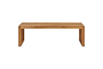 Set med 2 trädgårdsbänkar Beliani Sulzano Light wood - Hagemøbler - Utesofa - Benker