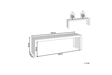 Set med 2 trädgårdsbänkar Beliani Sulzano Light wood - Hagemøbler - Utesofa - Benker