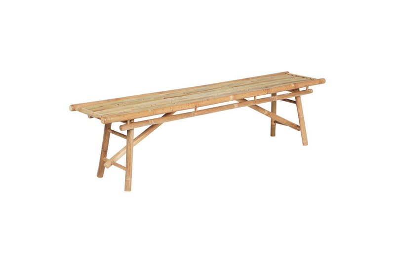 Set med 2 trädgårdsbänkar Beliani Tindari Light wood - Hagemøbler - Utesofa - Benker