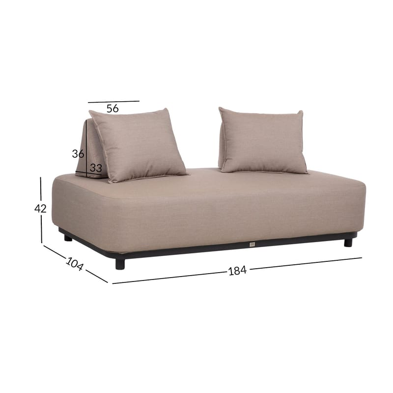 Sofa HOME4YOU Amore 2-seter Beige - Beige - Hagemøbler - Utesofa - Hagebenk & hagesofa
