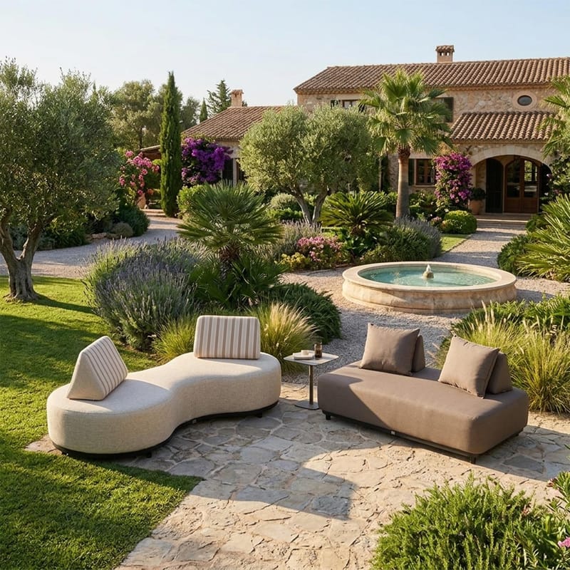 Sofa HOME4YOU - Beige - Hagemøbler - Utesofa - Hagebenk & hagesofa