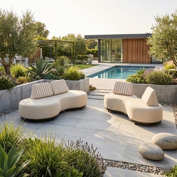 Sofa HOME4YOU - Beige - Hagemøbler - Utesofa - Hagebenk & hagesofa