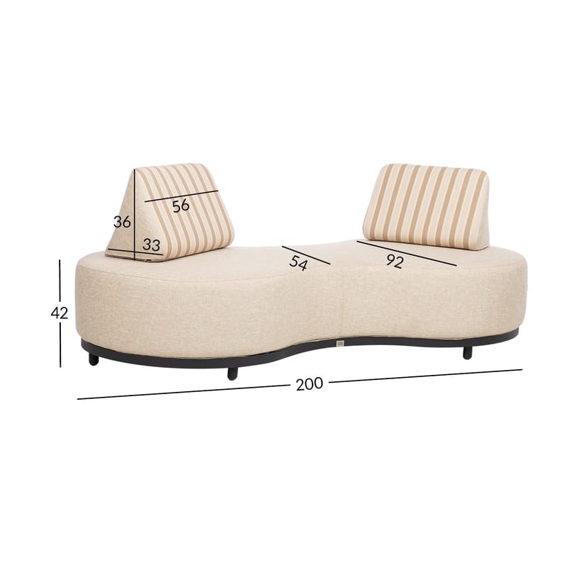 Sofa HOME4YOU - Beige - Hagemøbler - Utesofa - Hagebenk & hagesofa