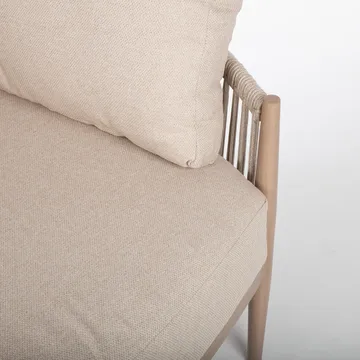 Sofa HOME4YOU Medina 163,5x135x71,5 cm beige - Beige - Hagemøbler - Utesofa - Hagebenk & hagesofa