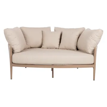 Sofa HOME4YOU Medina 163,5x135x71,5 cm beige - Beige - Hagemøbler - Utesofa - Hagebenk & hagesofa