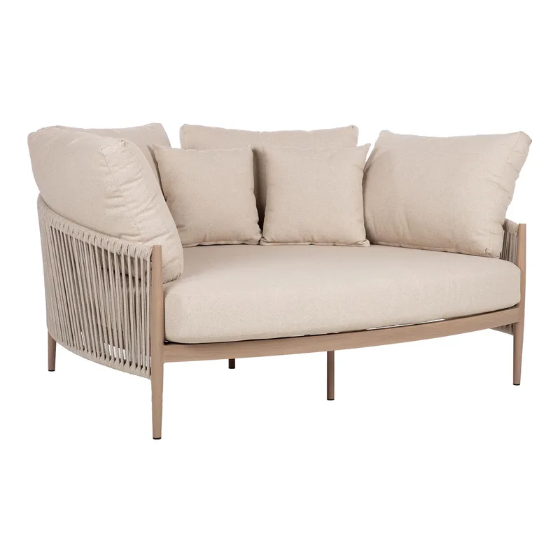 Sofa HOME4YOU Medina 163,5x135x71,5 cm beige, Beige