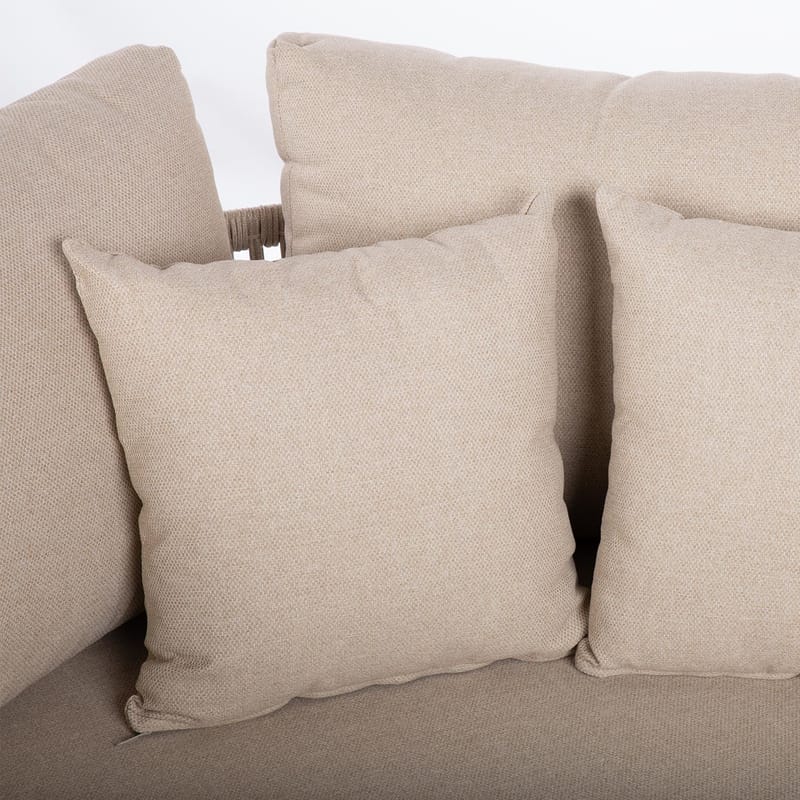 Sofa HOME4YOU Medina 163,5x135x71,5 cm beige - Beige - Hagemøbler - Utesofa - Hagebenk & hagesofa