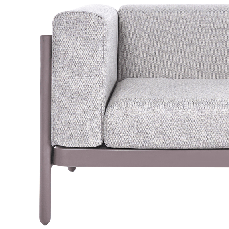 Sofa utendørs 2-seter Ferretti - Grå/Beige - Hagemøbler - Utesofa