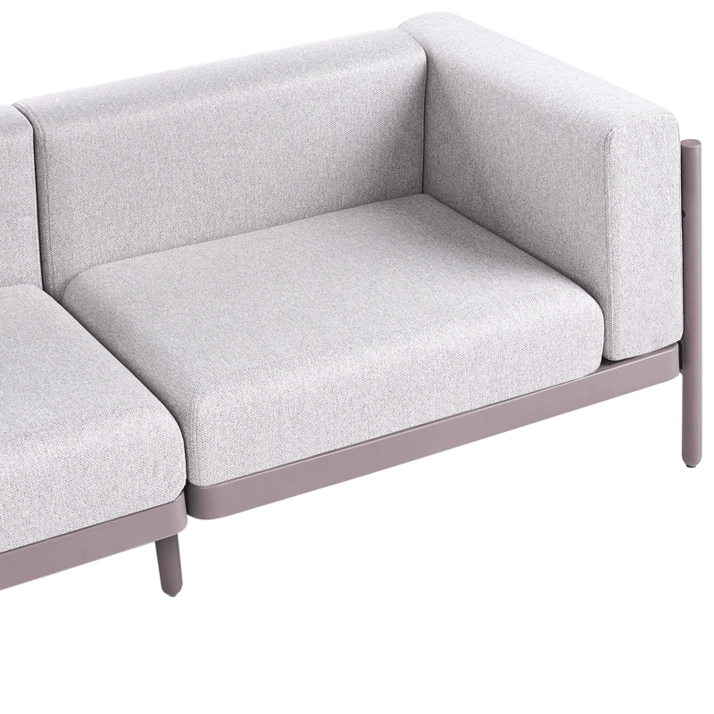 Sofa utendørs 2-seter Ferretti - Grå/Beige - Hagemøbler - Utesofa