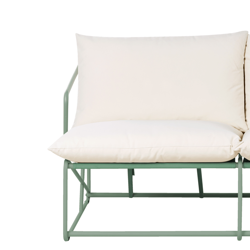 Sofa utendørs 2-seter Ponte - Grønn/Beige - Hagemøbler - Utesofa