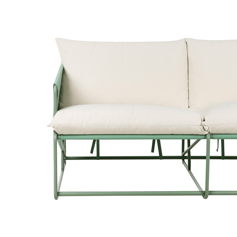 Sofa utendørs 2-seter Ponte - Grønn/Beige - Hagemøbler - Utesofa