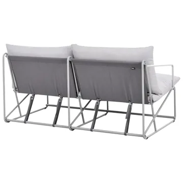 Sofa utendørs 2-seter Ponte - Grå - Hagemøbler - Utesofa