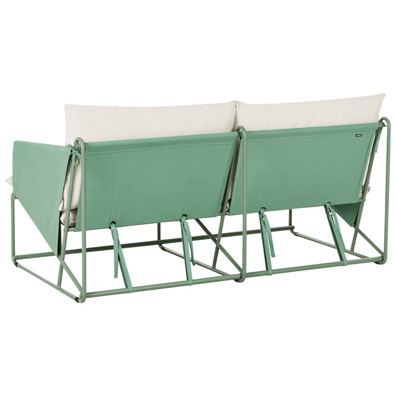 Sofa utendørs 2-seter Ponte - Grønn/Beige - Hagemøbler - Utesofa